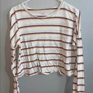 Charlotte Russe cropped long sleeve tee